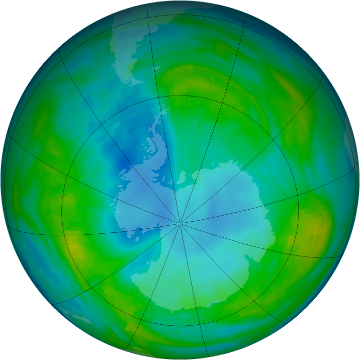 Antarctic ozone map for 10 May 1979